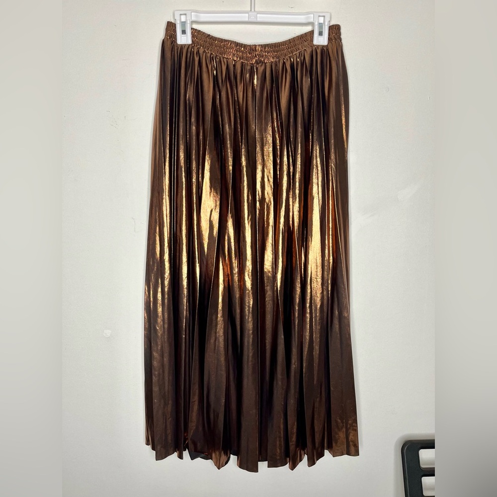 Wishlist Metallic Brown Maxi Skirt